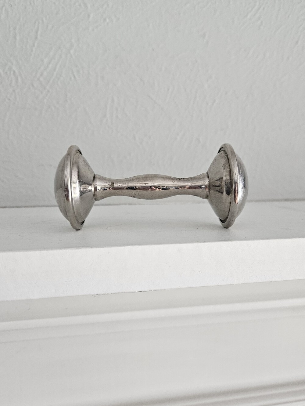 Vintage/Antique 1950s Sterling Silver Infant Baby Dual End Rattle Toy